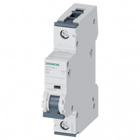 Siemens automaatkaitse 5SY41067 C 6A 230/400V 10kA 1p