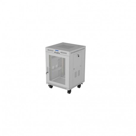 LANBERG 19" vabaltseisev rack-kapp 15U 600 × 600 perforeeritud uksega LCD lamppakendis, hall