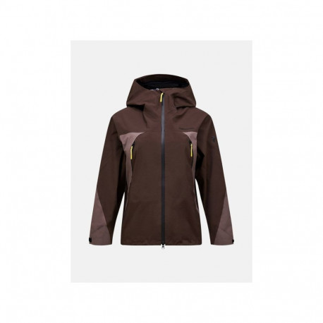 Kurtka damska PEAK PERFORMANCE W Ridge Hipe Ace 3L Shell Jacket kolor brązowy - L