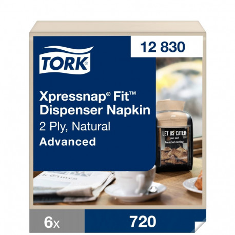 Looduslikud salvrätikud, dosaatorile TORK Xpressnap Fit N14, 720 tk, 12830