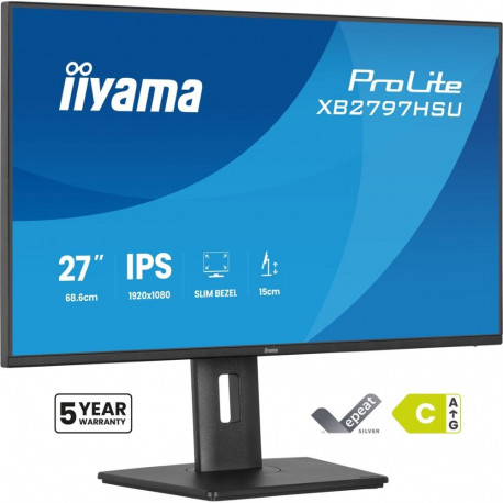 iiyama arvutimonitor ProLite XB2797HSU-B1 68.6 cm (27") 1920 x 1080 pikslit Full HD LED, must