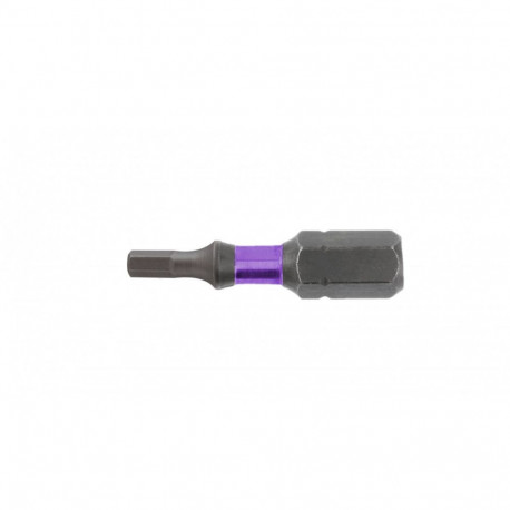 Hogert HT1S147 löökkeerdaja otsik Hex H5 25mm, 5 tk, 1/4", DIN 3126, 58-61 HRC, S2 teras