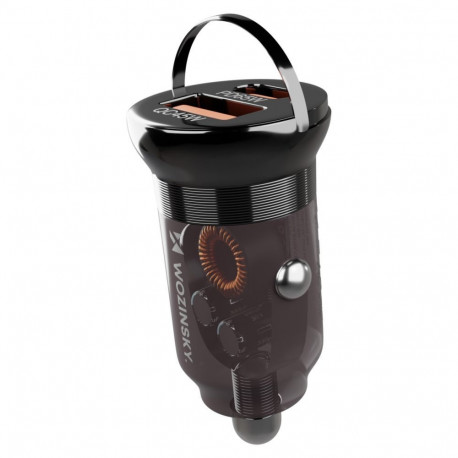 Wozinsky Wozinsky 65W Car Charger USB-C PD 65W / USB-A 45W QC 3.0 - Black