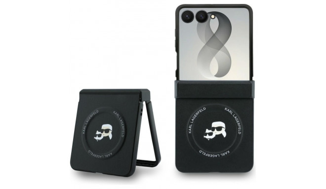 Karl Lagerfeld Karl Lagerfeld Karl&Choupette Pins MagSafe Case for Samsung Galaxy Z Flip 8 - Black