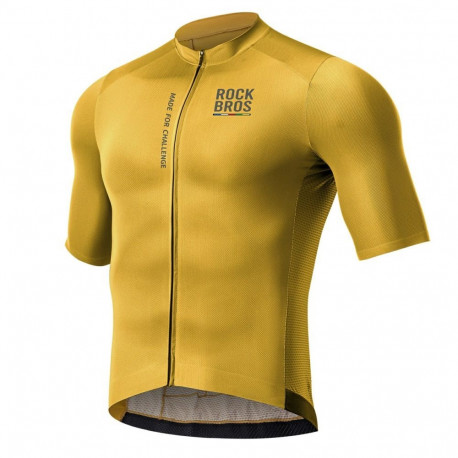 Rockbros Rockbros 15120014024 ROAD TO SKY men's cycling jersey short sleeve M - yellow