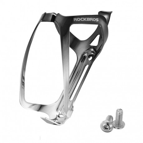 Rockbros Rockbros RKL02 Aluminum Bottle Cage - Black and Silver