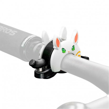 Rockbros Rockbros 34001100 Children's Bicycle Bell Rabbit Motif - White