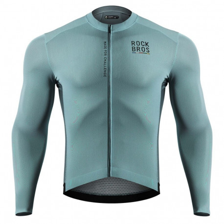 Rockbros Rockbros 15120015016 ROAD TO SKY men's cycling jersey long sleeve S - gray-blue