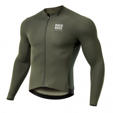 Rockbros Rockbros 15220003002 ROAD TO SKY men's long sleeve cycling jersey S - green