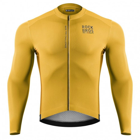 Rockbros Rockbros 15120015024 ROAD TO SKY men's cycling jersey long sleeve M - yellow