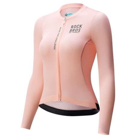 Rockbros Rockbros 15110012012 ROAD TO SKY women's cycling jersey long sleeve L - pink