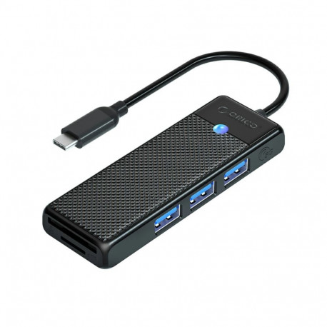 Orico Orico PAPW3AT-C3 USB Hub 4-port 3x USB-A 3.0 with microSD/SD card reader 0.15 m - black