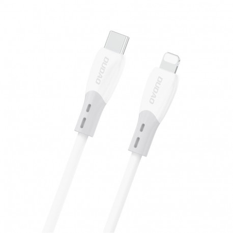 Dudao Dudao L25SX 30W USB-C - Lightning Cable with Soft Silicone Braid 2m - White