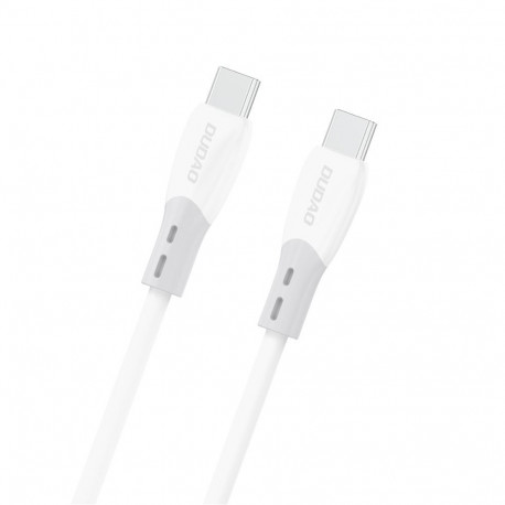 Dudao Dudao L25SC 60W USB-C - USB-C Cable with Soft Silicone Braid 1m - White