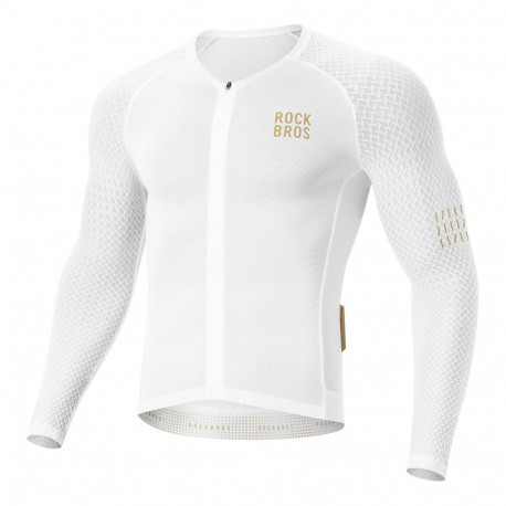Rockbros Rockbros YDCX008 Diamond Long Sleeve Cycling Jersey Size XXXL - White