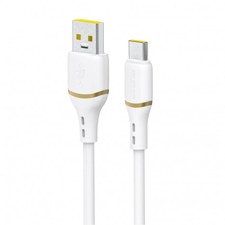 Dudao Dudao L25T USB-A - USB-C Silicone Cable 5A 1m - White