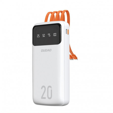 Dudao Dudao large capacity powerbank with 4 built-in cables 20000mAh USB Type C + micro USB + Lightn