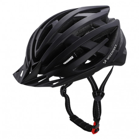 Wozinsky Wozinsky MTB Bike Helmet with Removable Visor and Rear USB Light L - Black