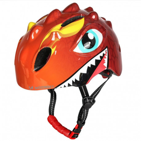 Wozinsky Wozinsky Children's Bicycle Helmet, Dragon Pattern, Lightweight, S - Red
