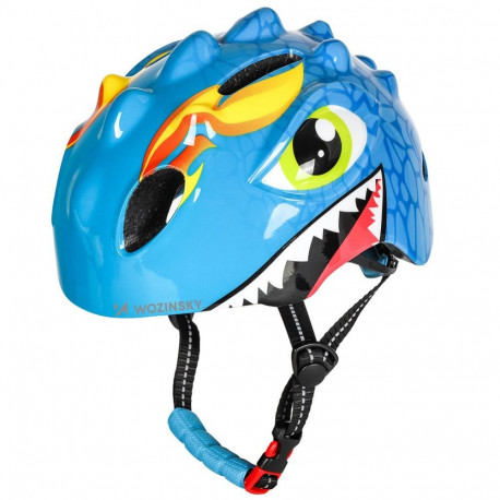 Wozinsky Wozinsky Children's Bicycle Helmet, Dragon Pattern, Lightweight, S - Blue