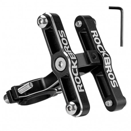 Rockbros Rockbros KS-415 Aluminum Adjustable Bottle Cage Adapter - Black