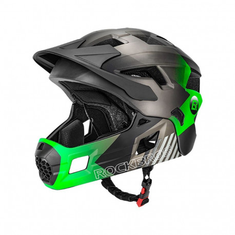 Rockbros Rockbros TS-61 10110061004 Children's Bike Helmet with Detachable Chin Size M (54-57) - Gre