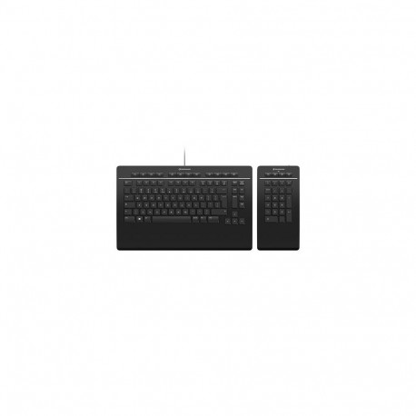 3Dconnexion Pro with Numpad keyboard Office USB + RF Wireless + Bluetooth QWERTY Nordic Black