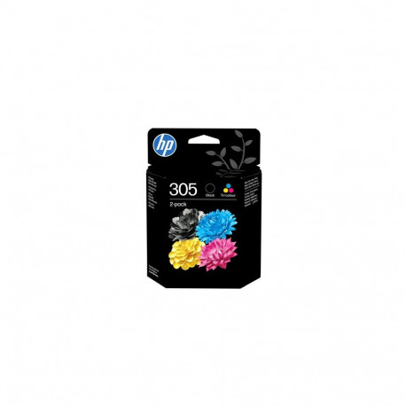 HP 305 2-Pack Tri-color/Black Original Ink Cartridge