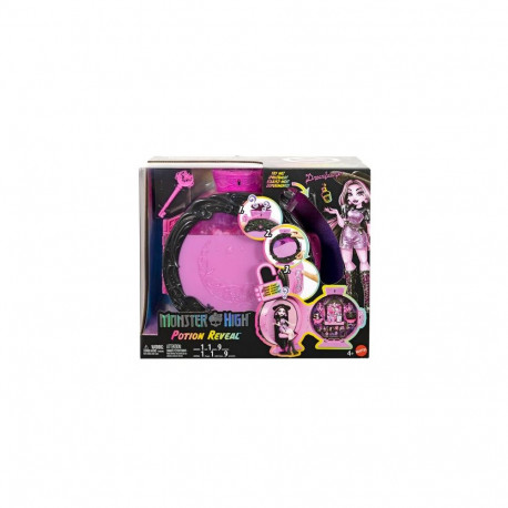 Monster High Potion Reveal Playset with Draculaura Doll & 9 Accessories, Secret Code Unboxing