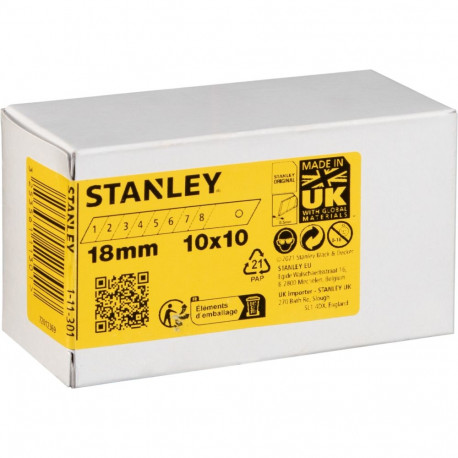 Stanley Snap-Off Blades Stanley 18mm 100 pcs.