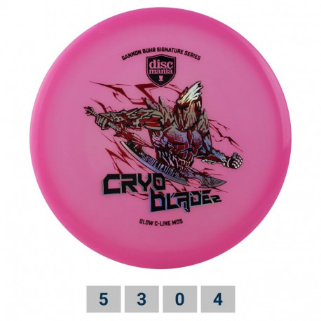 Discgolf DISCMANIA Midrange Driver C-LINE GLOW MD5 Gannon Buhr Signature - Cryo Blade 2 Pink 5/3/0/4
