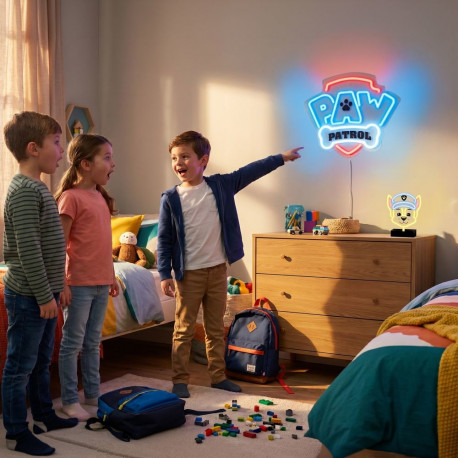 Hanging neon LED Paw Patrol on plexiglass - Logo OW-130146