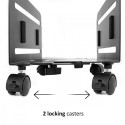 The MC-851 Mobile CPU Stand Cart is an adjustable under-desk floor holder designed 