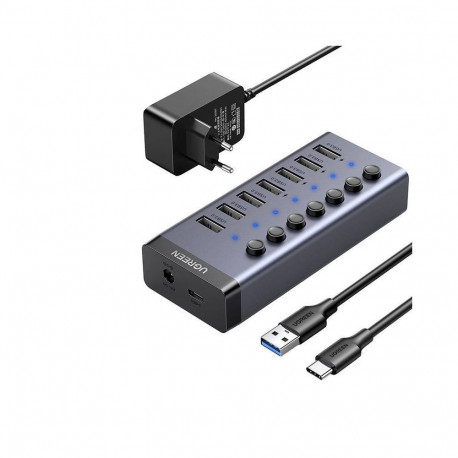 USB 3.0 jaotur 7X USB 3.0 5GBS kiirlaadimisega