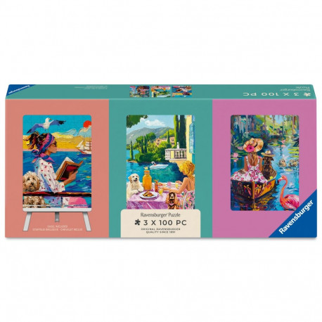 Ravensburger pusle 3x100 tk molbertiga: Koeraga reisil