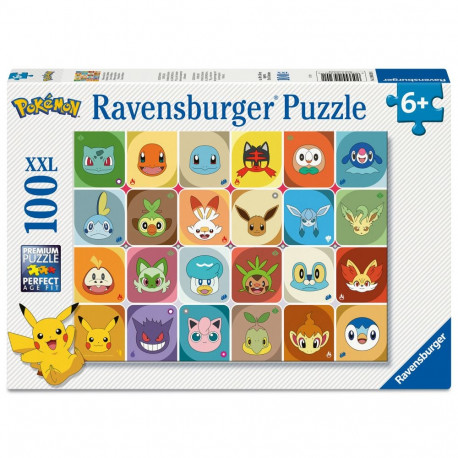 Ravensburger pusle 100 XXL tk: Pokémoni tegelased