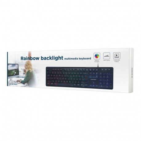 GEMBIRD klaviatuur KB-UML-02 taustvalgustusega