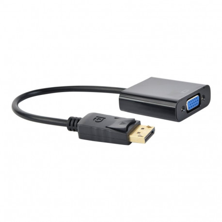 GEMBIRD adapter A-DPM-VGAF-02 DisplayPort 1.1 -> VGA kaabliga, must