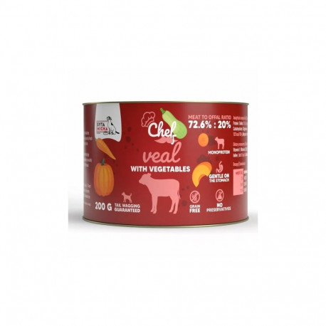 SYTA MICHA Chef Veal with vegetables Mono - wet dog food - 200g