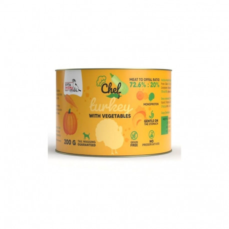 SYTA MICHA Chef Turkey with vegetables Mono - wet dog food - 200g