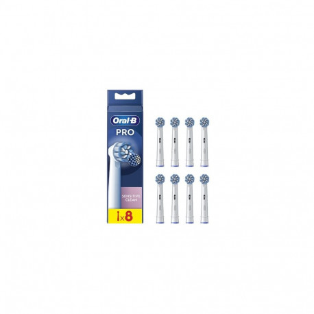 Oral-B vahetatavad hambaharjapead EB60X-8 Sensitive Clean Pro täiskasvanutele 8 harjapead, valged