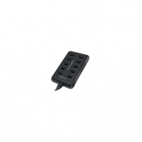 Logilink USB-jaotur UA0125 10-pordiline USB2.0 koos 3,5A toiteadapteriga