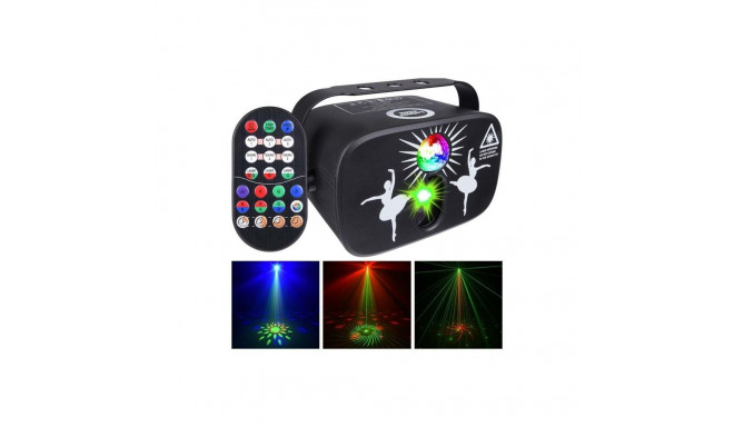 LIGHT4ME diskovalgustus PARTY LIGHT 3 LED-efektiga