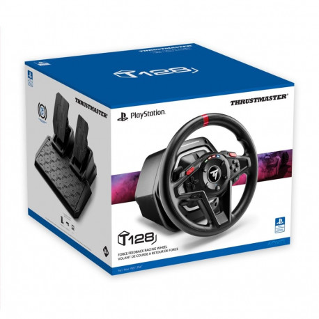 Thrustmaster mängurool ja pedaalid T128 USB Analogue PC, PlayStation 4, PlayStation 5, must