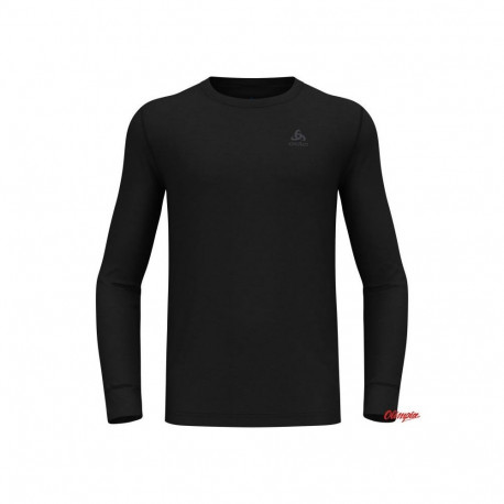 Odlo meeste T-särk BL TOP crew neck l/s MERINO 200, suurus L, must