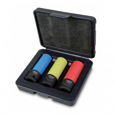 Beta 720LC/C3 Impact socket set Black, Blue, Red, Yellow