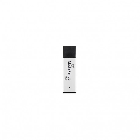 MediaRange USB-mälupulk MR1900 32GB USB Type-A 3.2 Gen 1 (3.1 Gen 1), must, hõbedane