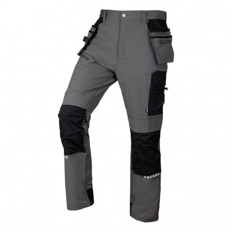 Mix&Match tööpüksid 4-suunalise venivusega kabuuridega Cordura, XXL, hall-mustad