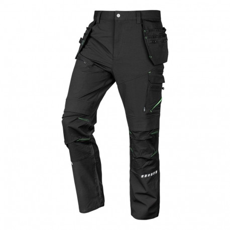 tööpüksid Mix&Match, 4 way stretch, kabuuridega, Cordura, suurus S, must