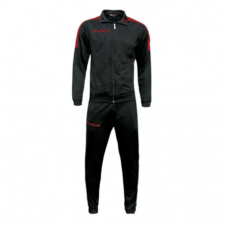 Givova Tuta Revolution Tracksuit Black-Red TR033 1012 2XS